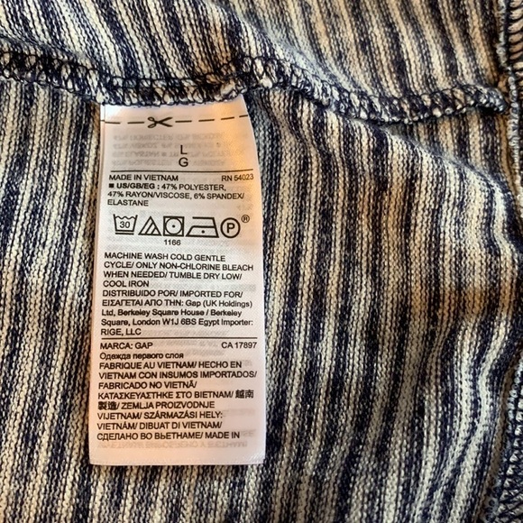 Gap Space Dyed Striped Long Open Cardigan Size Large NWOT - Picture 5 of 5